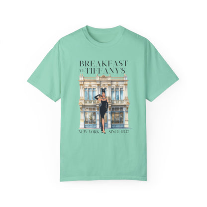 Breakfast at Tiffany's Inspired Unisex T-Shirt, Vintage Style Tee, Movie Lover Gift, NYC Fashion Shirt, Retro Graphic Tee T-Shirt Printify Island Reef S 