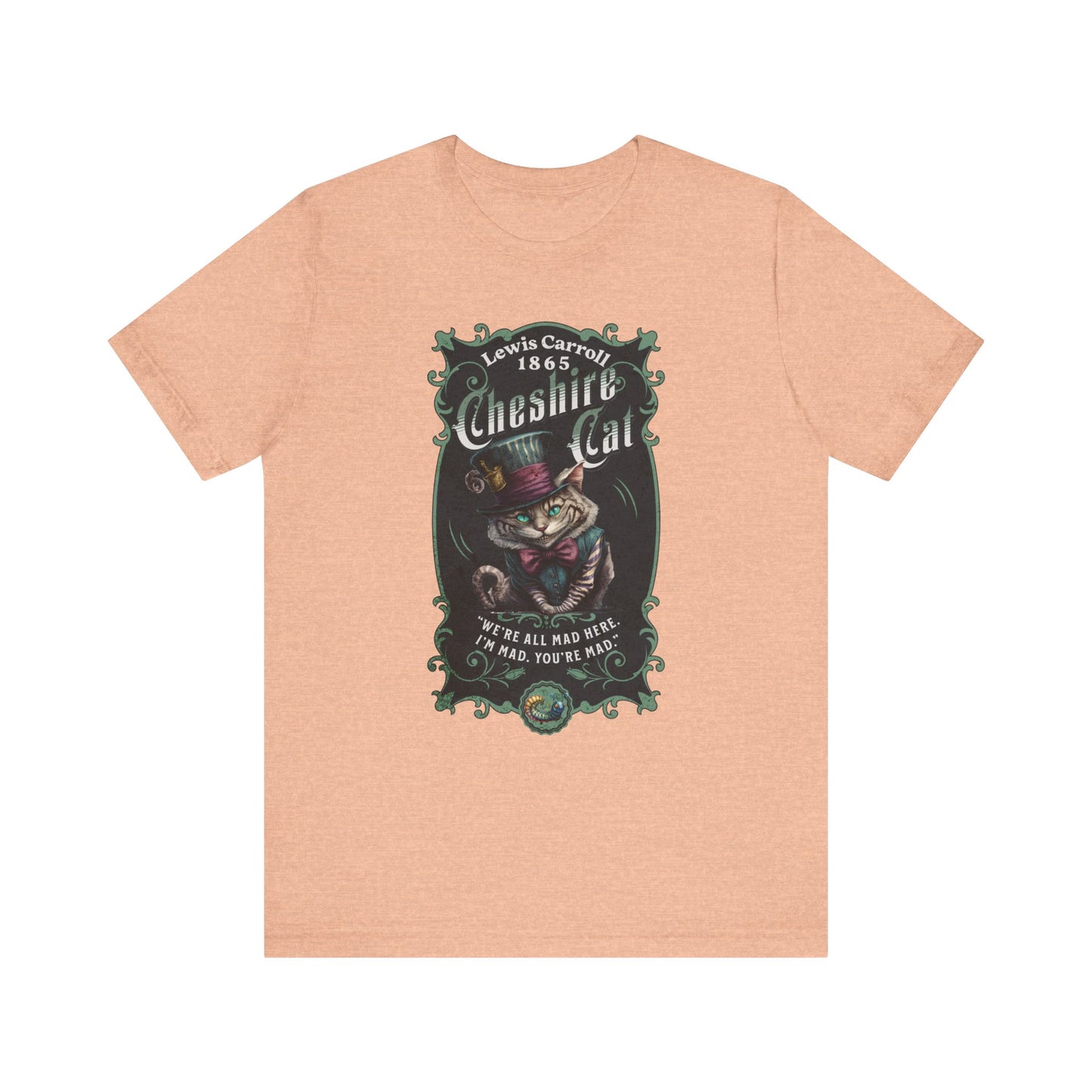 3001 Unisex Jersey Short Sleeve Tee Alice in Wonderland T-Shirt Printify Heather Peach S 