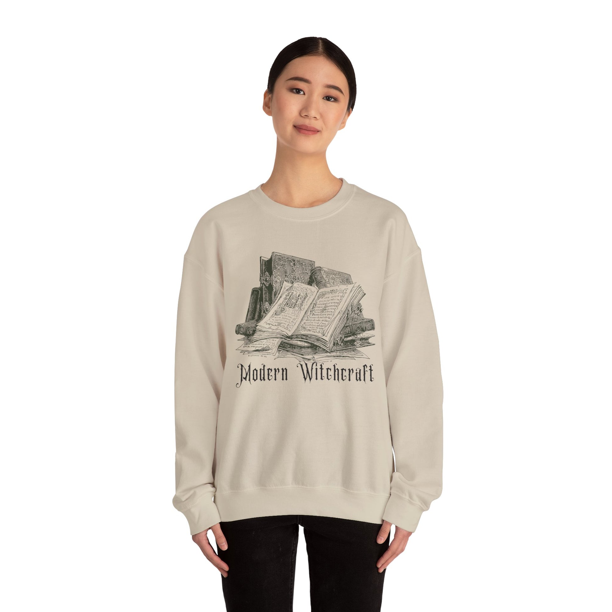 Halloween Vintage Witches Spell Books Sweatshirt, Spooky Season Sweater, Trick or Treating Shirt, Halloween Goth, Dark Academia Sweatshirt Sweatshirt Printify   