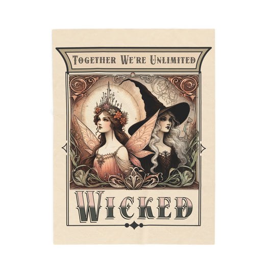 Wicked Velveteen Blanket - Perfect for Book Lovers, Gifts for Sisters, Home Decor, Reading Nook, Cozy Nights All Over Prints Printify 30" × 40"