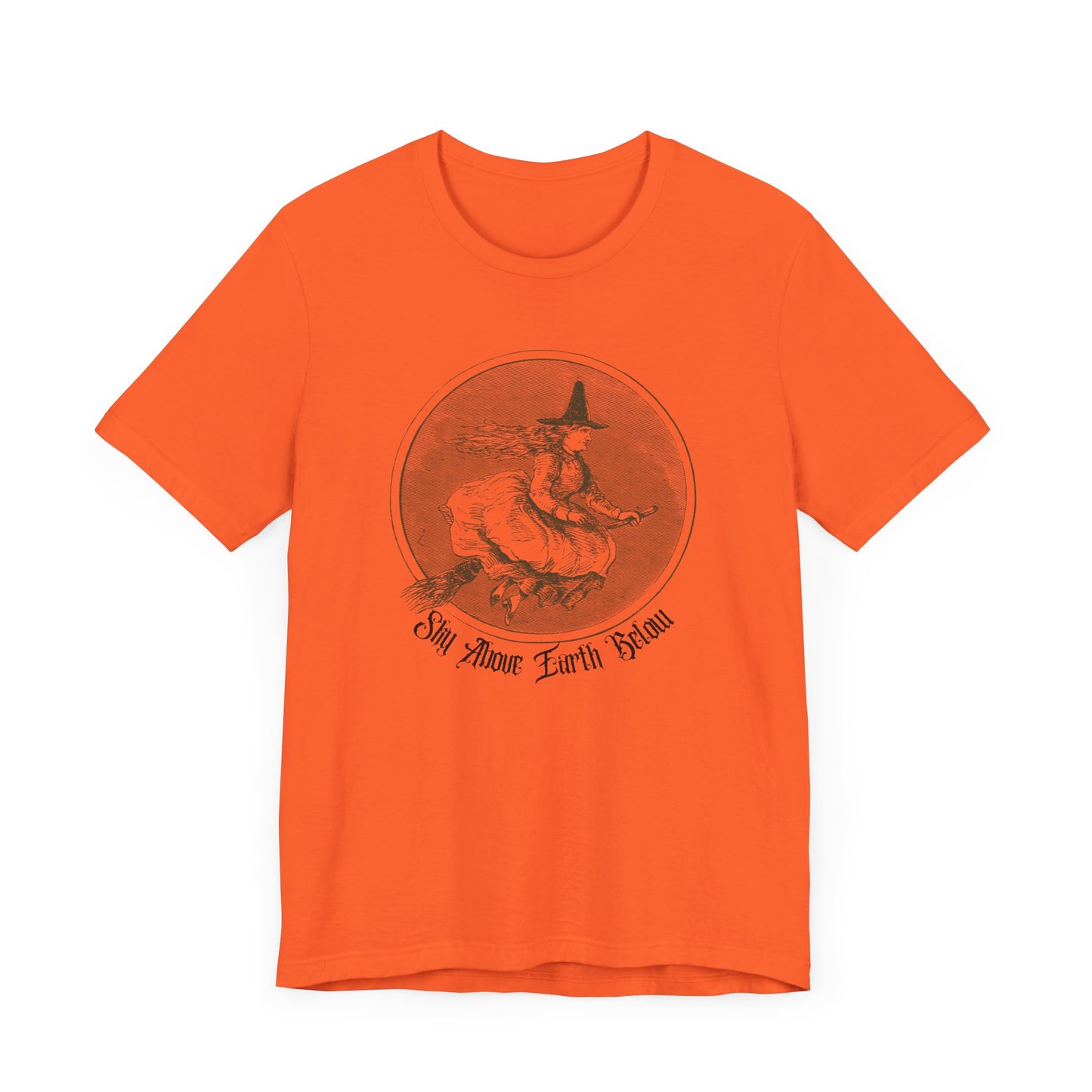 Halloween Vintage Flying Witch TShirt, Spooky Witchy Season Tee, Trick or Treating Shirt, Halloween Party T-Shirt, Salem Witch T Shirt T-Shirt Printify   