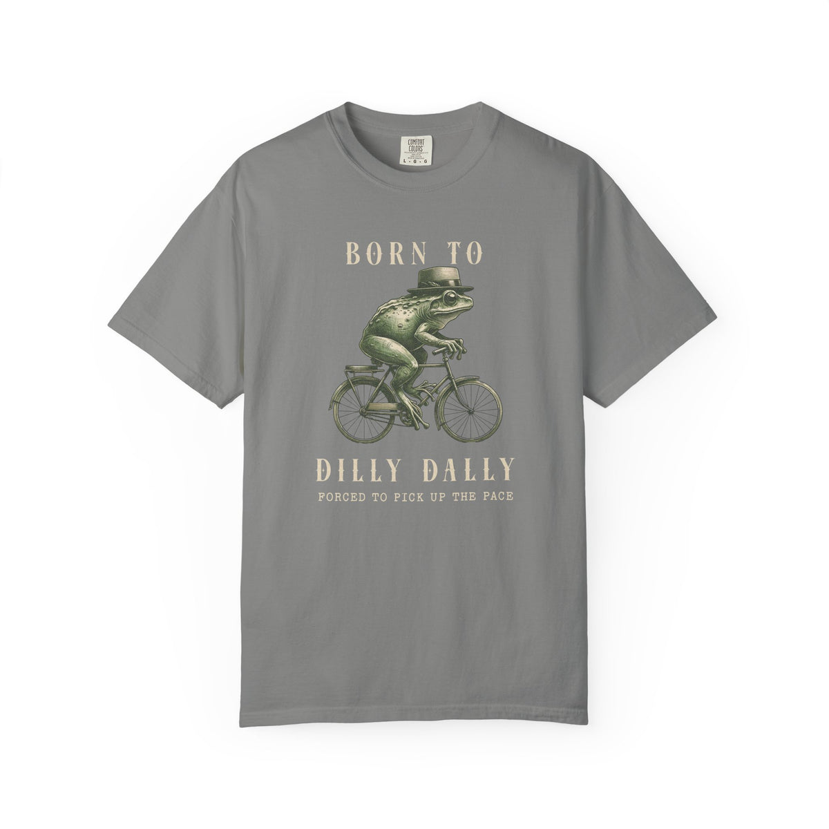 Dilly Dally Frog T-Shirt Retro Funny Froggy Meme Shirt Vintage Frog And Toad Aesthetic Frog Lover Gift For Her Birthday Viral Trendy Shirt T-Shirt Printify Granite S