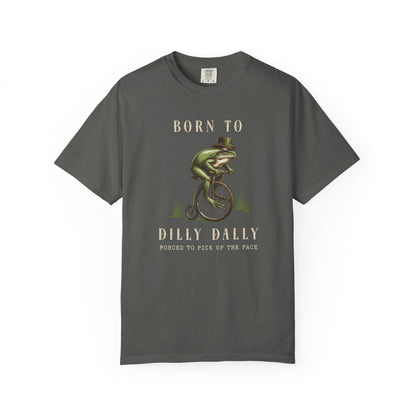 Dilly Dally Frog T-Shirt Retro Vibes Froggy Meme Shirt Vintage Frog And Toad Aesthetic Frog Lover Gift For Her Birthday Viral Trendy Shirt T-Shirt Printify Pepper S