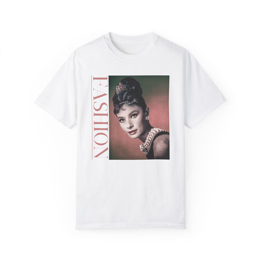 Retro Audrey Hepburn T-Shirt Vintage Paris Tee Gift For Her Bridal Party Shower Theme Girls Birthday Brunch Vacation Shirt Holly Golightly T-Shirt Printify White S