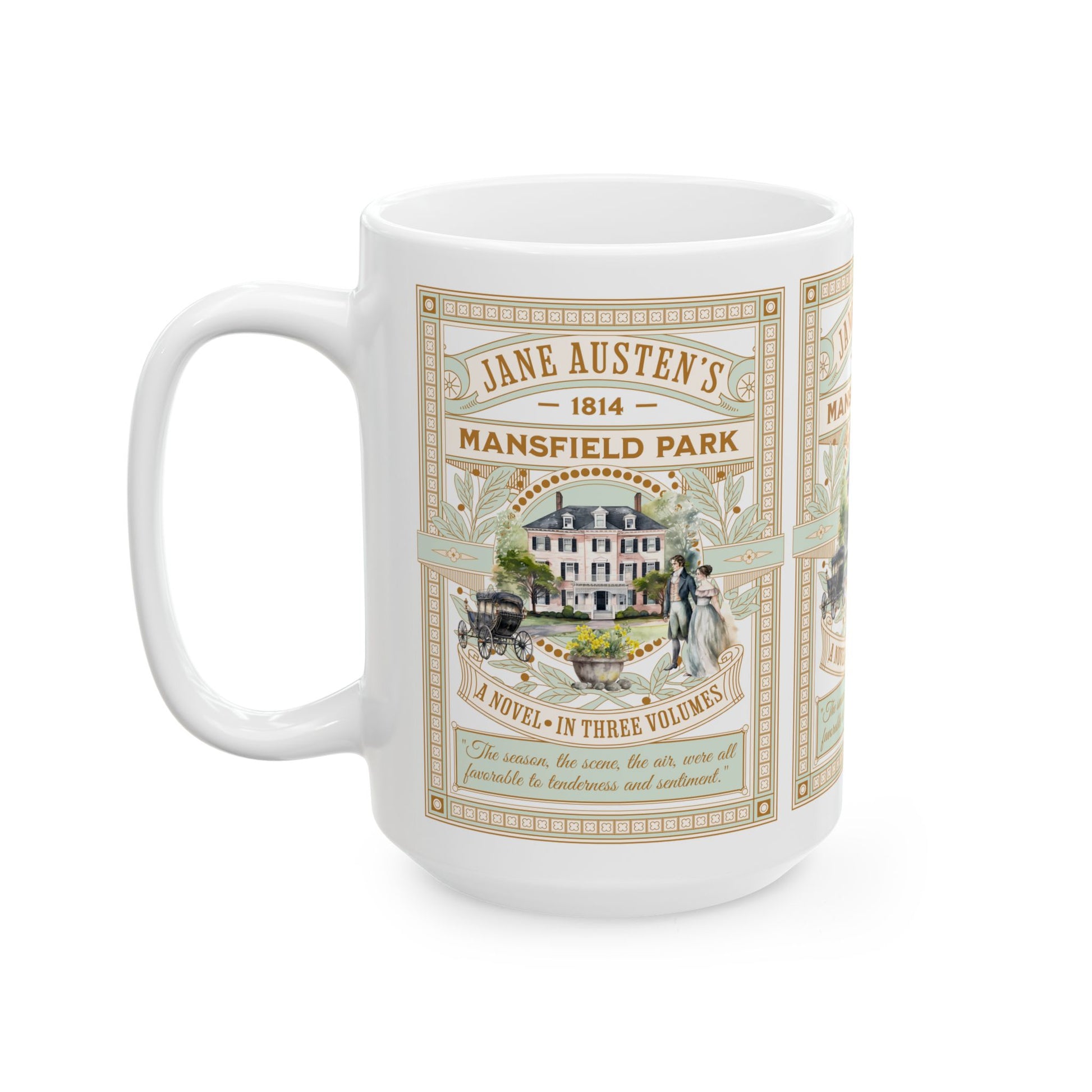 Jane Austen Coffee Mug Mansfield Park Historical Romance Reader Gift Bookish Literary Light Academia Gift for Her Bookclub Gift For Her BFF Mug Printify   