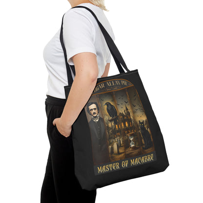 Edgar Allan Poe Tote Bag Gothic Literary Gift for Book Lover Dark Academia Macabre Accessory Halloween Tote Fall School Bag for Poetember Bags Printify