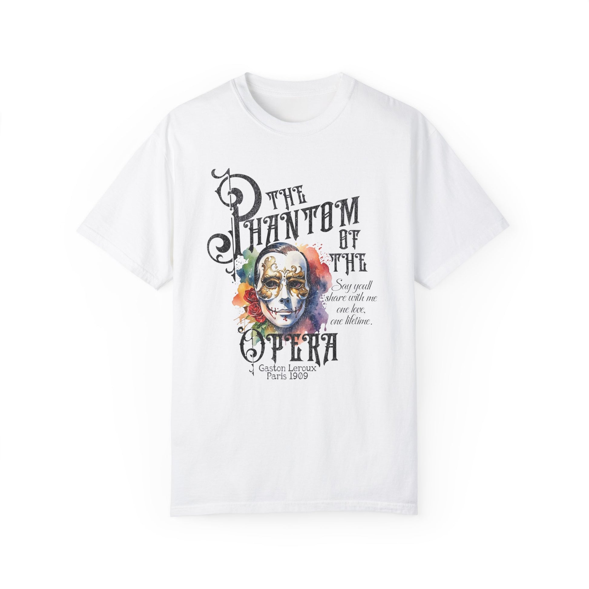 The Phantom Of The Opera Tshirt Broadway Musical Lover Broadway Theatre Lover Gift For Birthday Christmas Retro 80's Paris Opera House Shirt T-Shirt Printify White S 