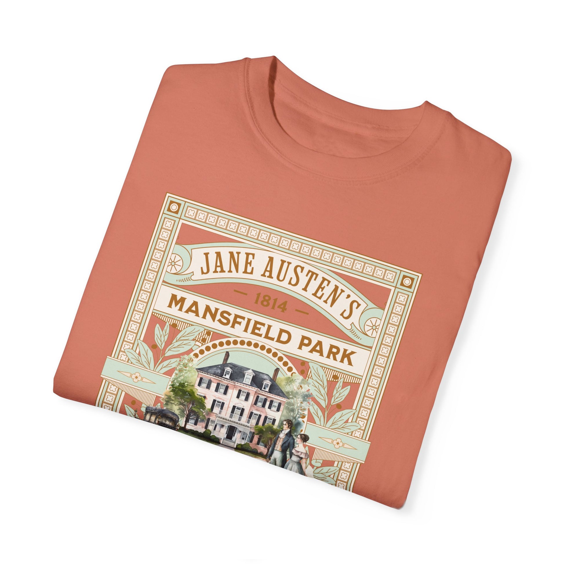 Jane Austen T- Shirt, Mansfield Park Historical Romance Comfort Colors Tee, Bookish Literary Jane Austen Fan Art Gift for Her Bookclub Shirt T-Shirt Printify   