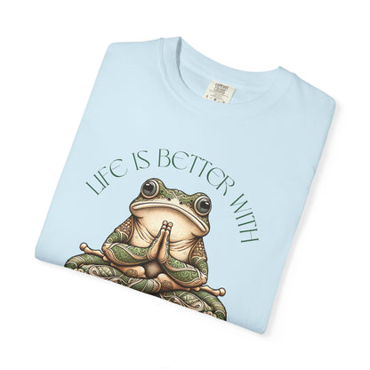 Green Yoga Frog Life Is Better With Yoga Unisex T-Shirt, Casual Wear, Highlander Fan Gift,