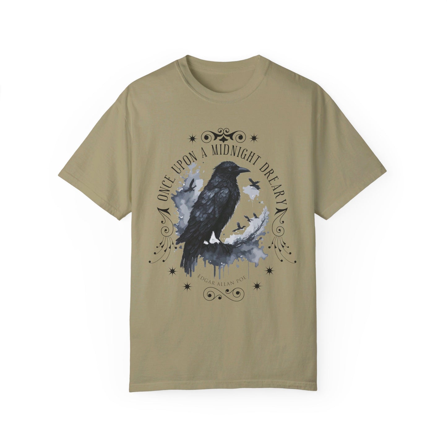 Edgar Allan Poe Shirt, The Raven Nevermore Poet, Poetry Lover Tee, Book, Reading Lover Shirt, Gothic, Light Academia Gifts, Comfort Colours T-Shirt Printify Khaki S 