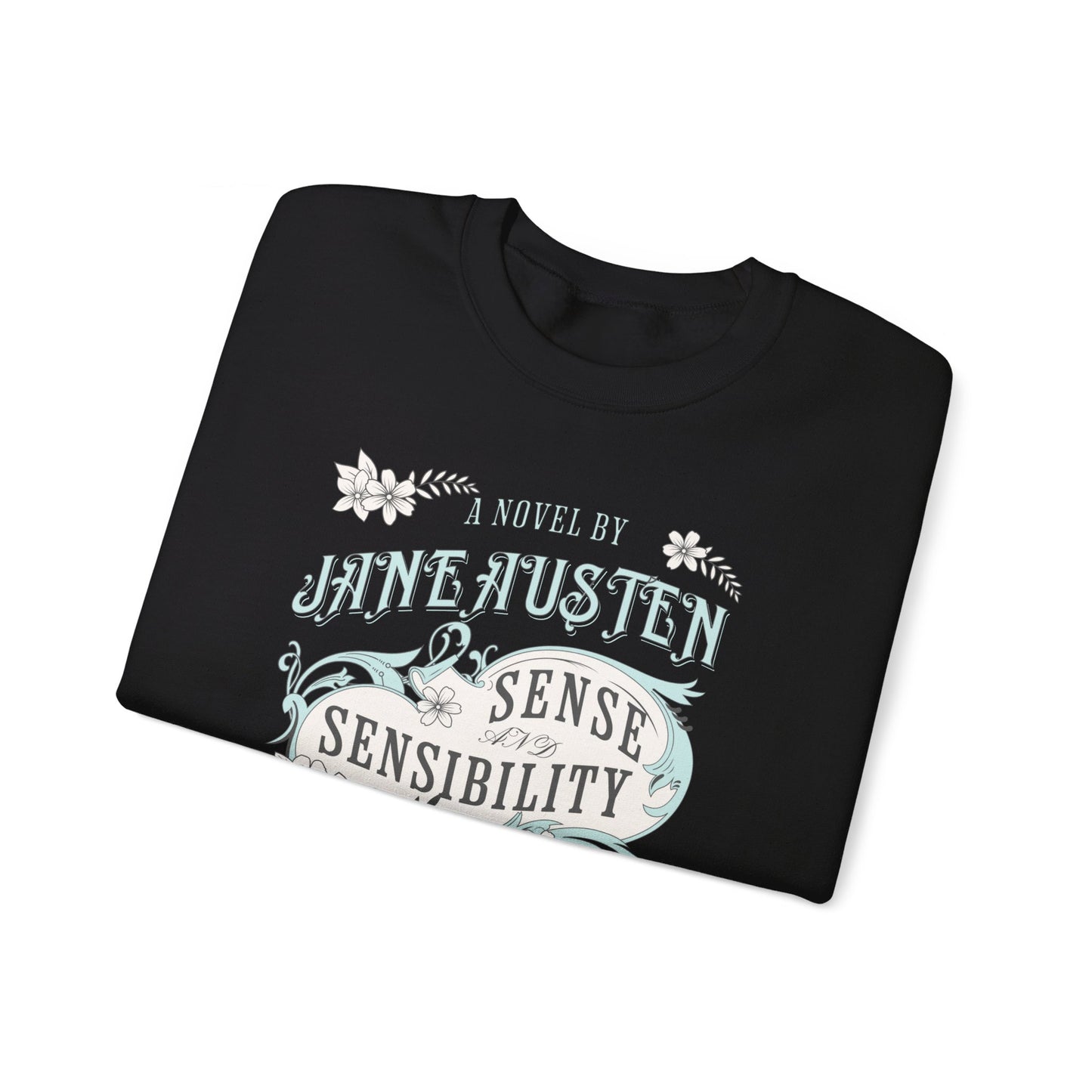 Jane Austen Sweatshirt, Sense & Sensibility Historical Romance Sweater, Bookish Literary Jane Austen Fan Art Gift, Gift for Her, Readers, Sweatshirt Printify   