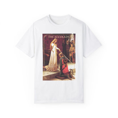 Renaissance The Accolade Print T-Shirt King Arthur And His Knights Renfaire Theme Gift Comfortable Medieval Festival Shirt Art Lover Gift T-Shirt Printify White S