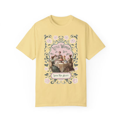 Little Women Comfort Colors T-Shirt, Louisa May Alcott Historical Romance, Bookish Literary Fan Art Tee Gift for Her Bookclub Crewneck Shirt T-Shirt Printify Butter S 