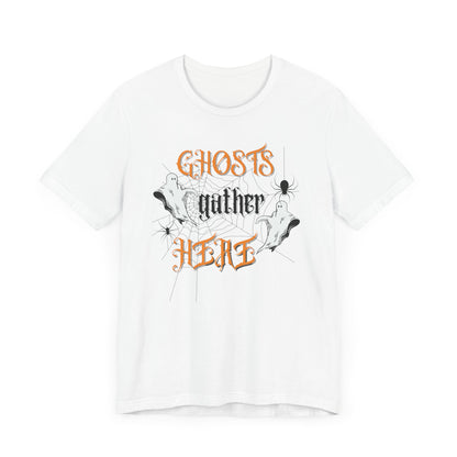 Halloween Ghosts and Spiders & TShirt, Spooky Season Tee,  Trick or Treating Shirt, Halloween Party T-Shirt, Creepy Autumn Style T Shirt T-Shirt Printify   