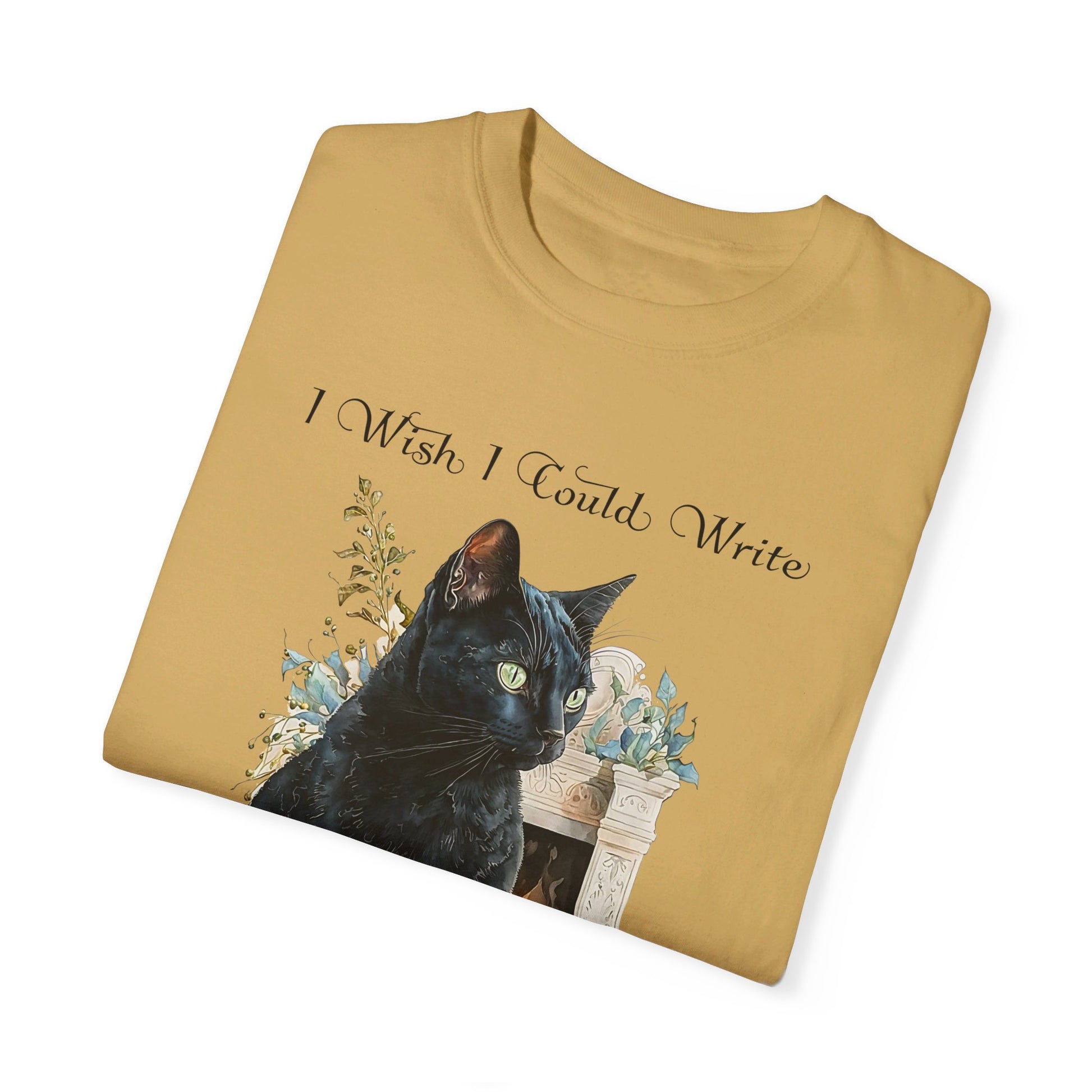 Edgar Allan Poe T-Shirt The Black Cat Nevermore The Raven Poe Fan Art Poetry Book Lover, Dark Cottagecore Macabre Gift, Light, Dark Academia T-Shirt Printify   