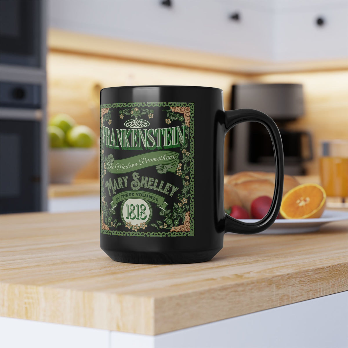 Frankenstein Coffee Mug Mary Shelley Vintage Style Gift For Bookclub Gothic Dark Academia Gift Classic Horror Movie Halloween Party Gift