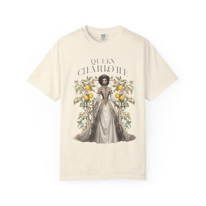 Queen Charlotte T-Shirt Literary Regency Period Tee Historical Drama Series Watching Spilling The Tea Theme Gift for Her Birthday Christmas T-Shirt Printify Ivory S