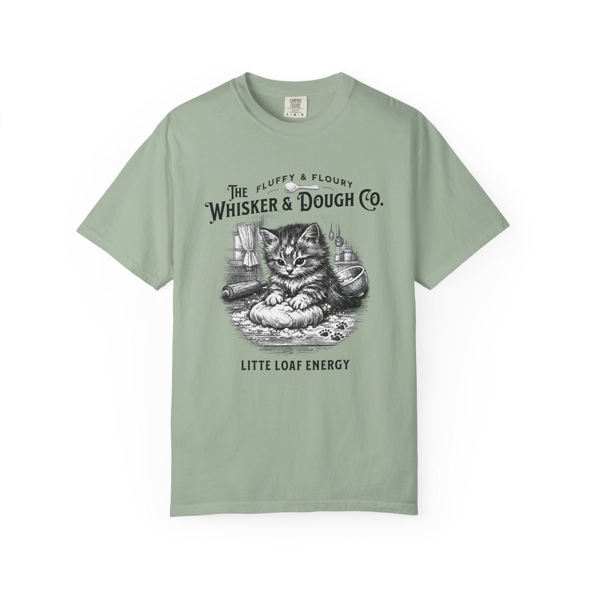 Whisker & Dough Co. Cat Illustration T-shirt | Little Loaf Energy