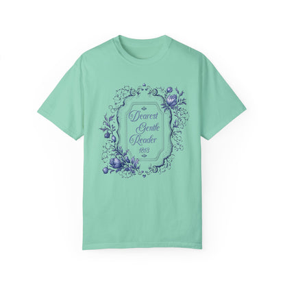 Dearest Gentle Reader Shirt Regency England Ton Society Papers Gift For Bridgerton Fan Historical Drama Romance Reader Gift Bookclub Gift T-Shirt Printify   