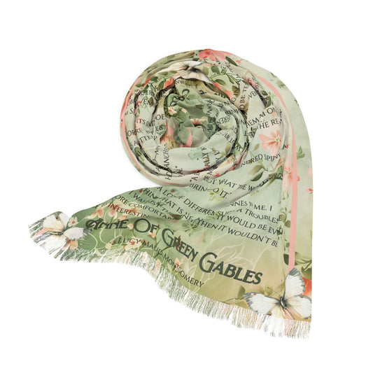 Anne Of Green Gables Scarf Quote Scarf Lucy Maud Montgomery Anne With an E Gift for Book Lover Reader Teacher Literary Gift for Mom BFF Gift All Over Prints Printify