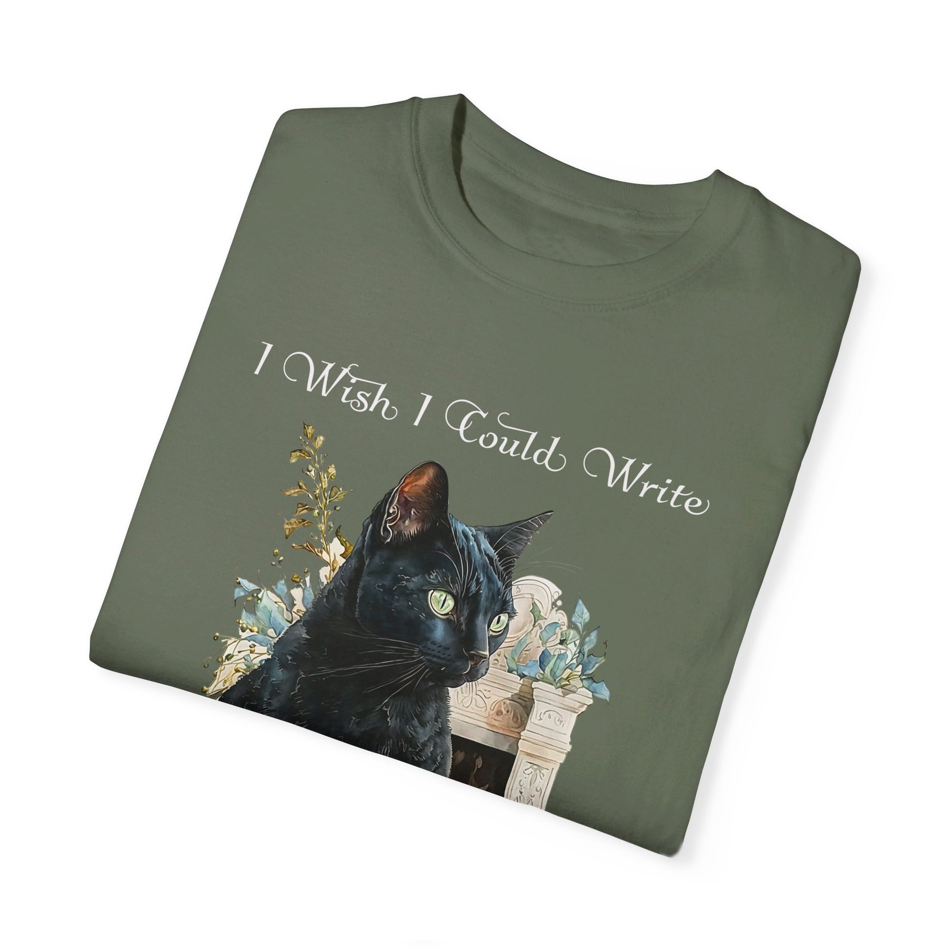 Edgar Allan Poe T-Shirt The Black Cat Nevermore The Raven Poe Fan Art Poetry Book Lover, Dark Cottagecore Macabre Gift, Light, Dark Academia T-Shirt Printify   