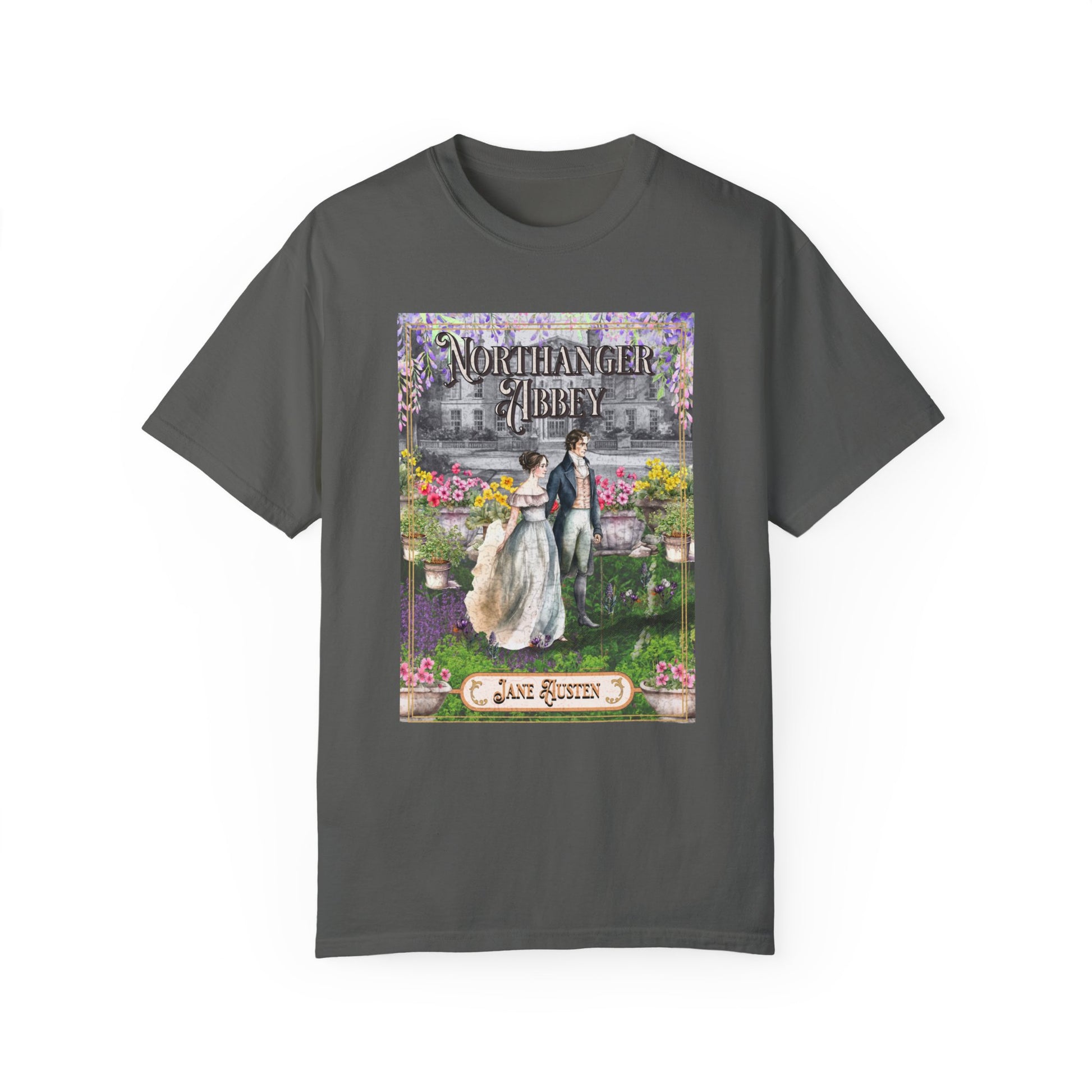 Jane Austen Comfort Colors TShirt, Northanger Abbey Historical Romance, Bookish Literary Jane Austen Fan Art Gift, Gift for Her Bookclub Tee T-Shirt Printify Pepper S 