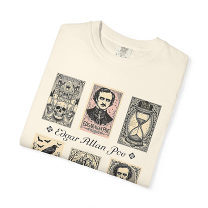 Edgar Allan Poe T-Shirt Gothic Graphic Tee The Raven Nevermore Quote Horror Literature Shirt Dark Academia Aesthetic Halloween Party Gift T-Shirt Printify