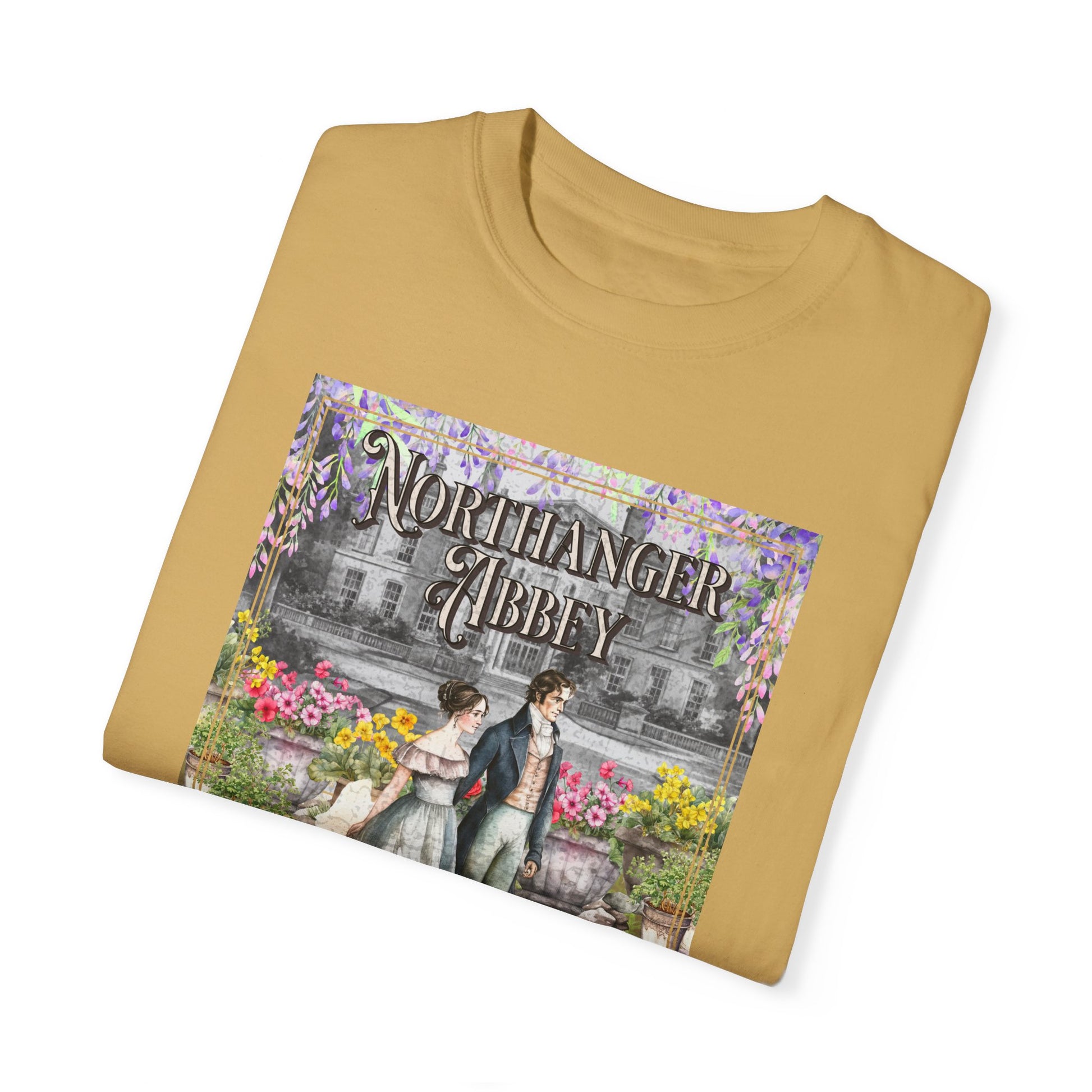 Jane Austen Comfort Colors TShirt, Northanger Abbey Historical Romance, Bookish Literary Jane Austen Fan Art Gift, Gift for Her Bookclub Tee T-Shirt Printify   