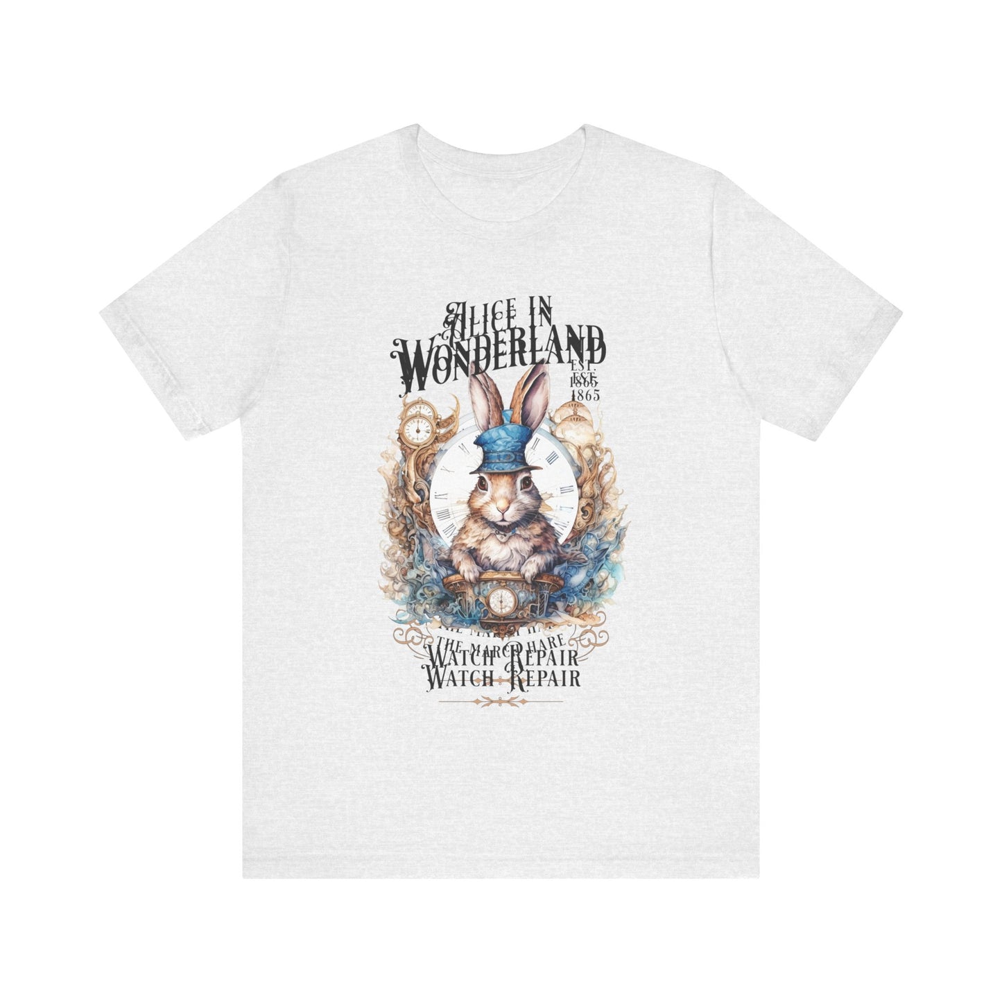 3001 Unisex Jersey Short Sleeve Tee Alice in Wonderland T-Shirt Printify Ash S 