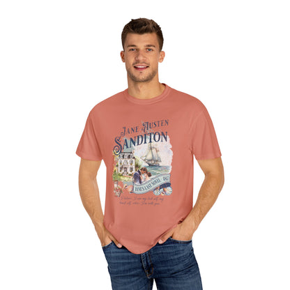 Sanditon Jane Austen Fan T-Shirt Historical Romance Reader Gift T-Shirt Printify   