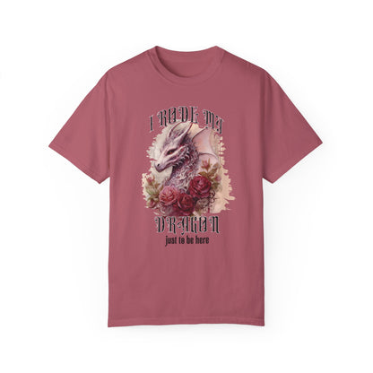 Renaissance Faire T-Shirt Coquette Dragon Shirt Renfaire Festival Tee Fantasy Shirt Gift for Dragon Lovers Unique Graphic Party T-Shirt T-Shirt Printify Crimson S 