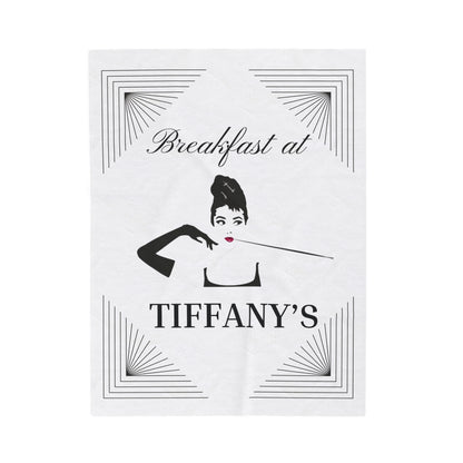 Breakfast at Tiffany's T & Co Throw Blanket, Soft Classic Audrey Hepburn, Book Lover Reading, Movie Watching Blanket, Truman Capote Fan Gift All Over Prints Printify 30" × 40"  