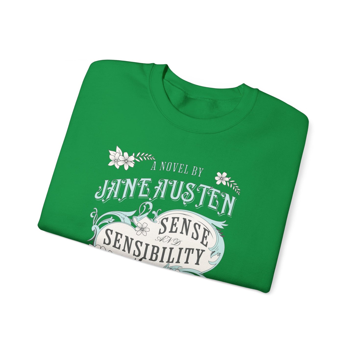 Jane Austen Sweatshirt, Sense & Sensibility Historical Romance Sweater, Bookish Literary Jane Austen Fan Art Gift, Gift for Her, Readers, Sweatshirt Printify   