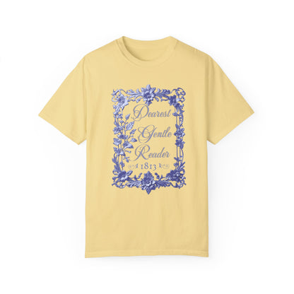 Dearest Gentle Reader Shirt Regency England Ton Society Papers Gift For Bridgeton Fan Historical Drama Romance Reader Gift Bookclub Gift T-Shirt Printify   