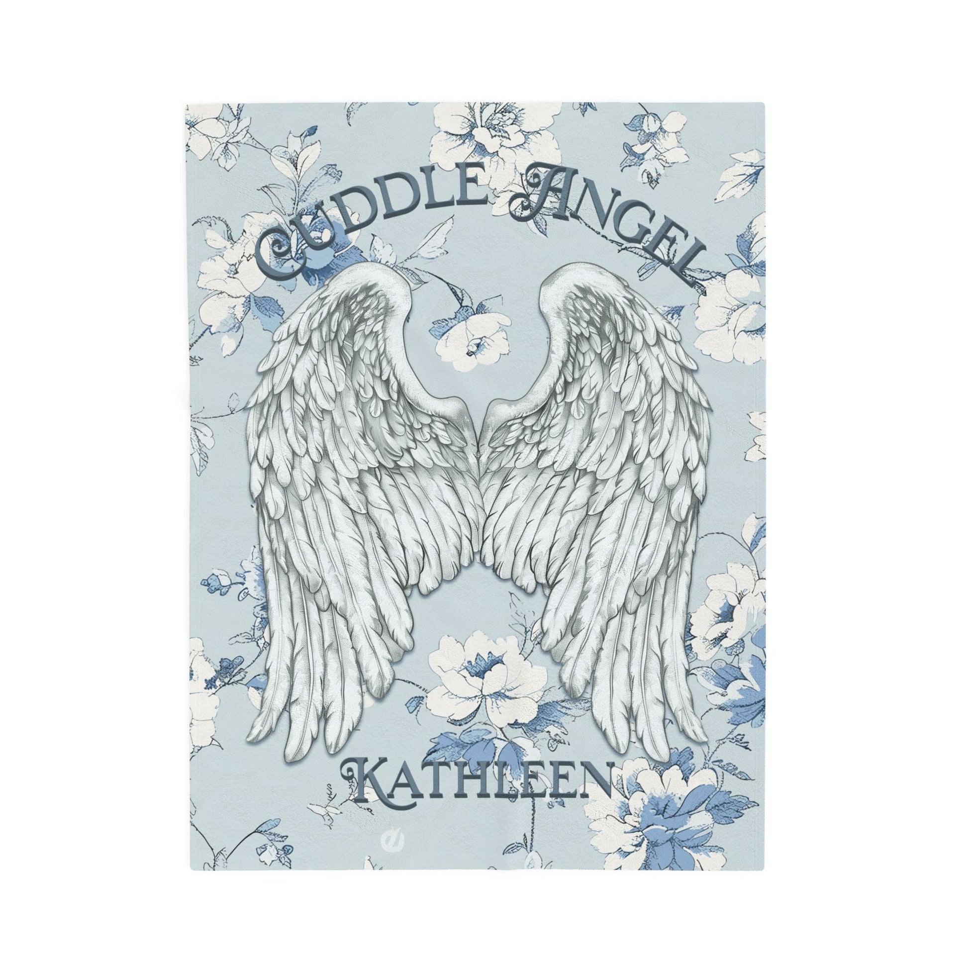Custom Angel Wings Cuddle Plush Blanket Cozy Throw for Spiritual Gift for Birthday Christmas Gift for Mom or Best Girl Friends Angelic Love All Over Prints Printify 30" × 40"