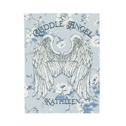 Custom Angel Wings Cuddle Plush Blanket Cozy Throw for Spiritual Gift for Birthday Christmas Gift for Mom or Best Girl Friends Angelic Love All Over Prints Printify 30" × 40"