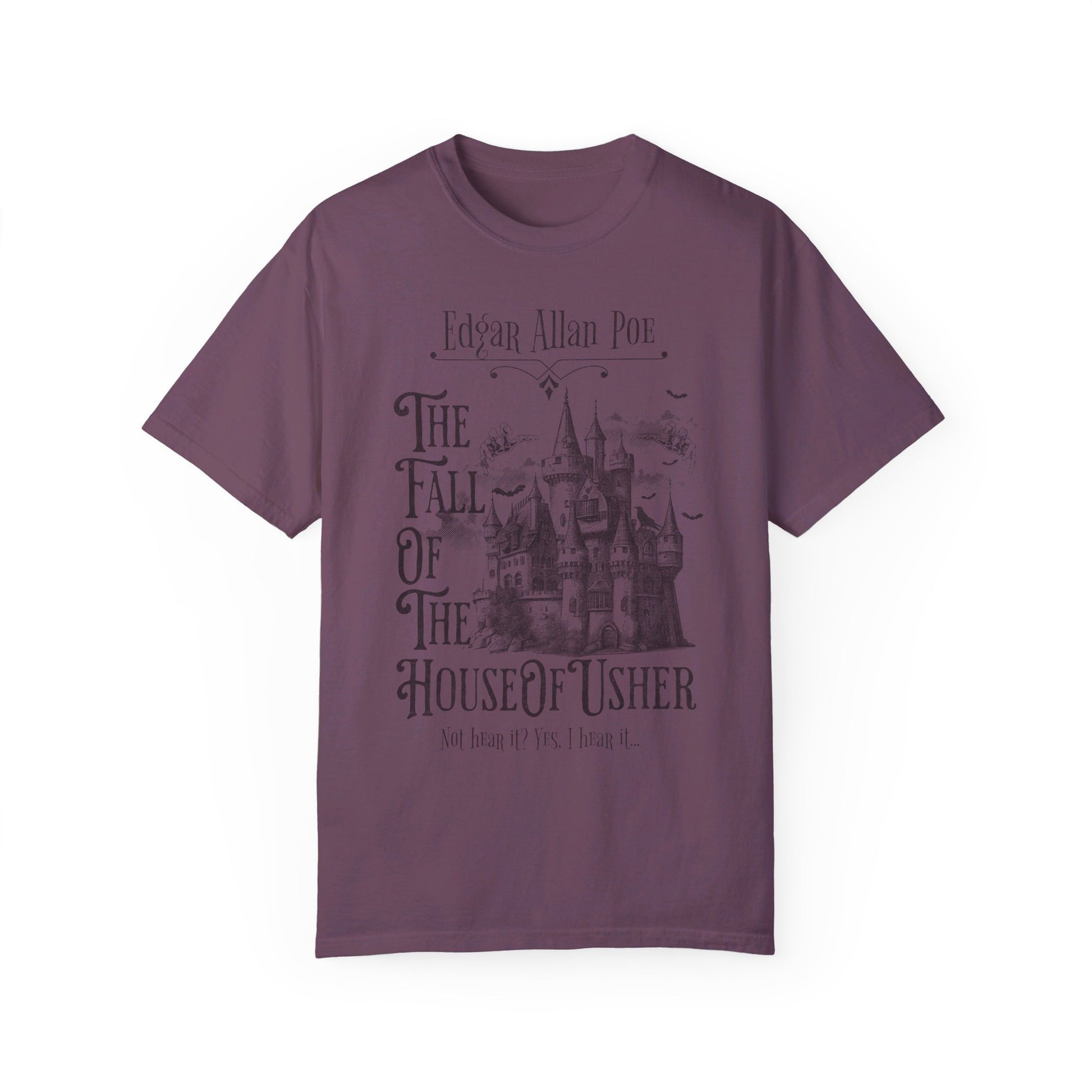 Edgar Allan Poe Shirt, The Fall of the House of Usher Tee, Book Lover Shirt, Halloween, Fall, Gothic, Light Academia, Comfort Colours TShirt T-Shirt Printify Berry S 