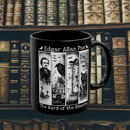 Edgar Allan Poe Mug Gothic Literary Gift For Book Lover Dark Academia Macabre Fall Coffee Cup Halloween Poetember Party Gift For Bookclub Mug Printify 11oz