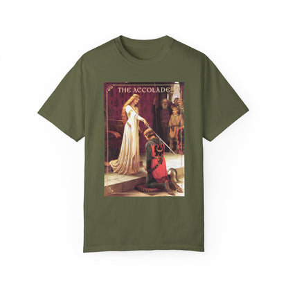 Renaissance The Accolade Print T-Shirt King Arthur And His Knights Renfaire Theme Gift Comfortable Medieval Festival Shirt Art Lover Gift T-Shirt Printify Hemp S