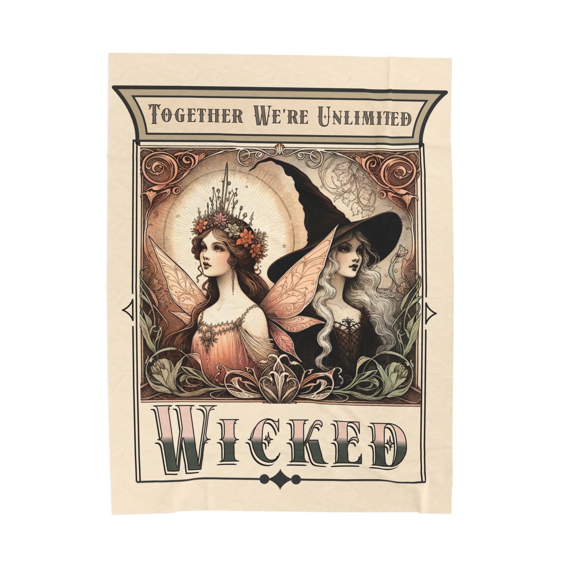 Wicked Velveteen Blanket - Perfect for Book Lovers, Gifts for Sisters, Home Decor, Reading Nook, Cozy Nights All Over Prints Printify 60" × 80"