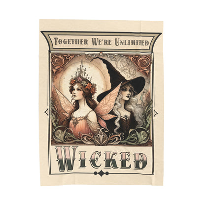 Wicked Velveteen Blanket - Perfect for Book Lovers, Gifts for Sisters, Home Decor, Reading Nook, Cozy Nights All Over Prints Printify 60" × 80"