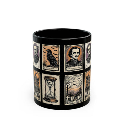 Edgar Allan Poe Mug Gothic Literary Gift For Book Lover Dark Academia Macabre Fall Coffee Cup Halloween Poetember Party Gift For Bookclub Mug Printify