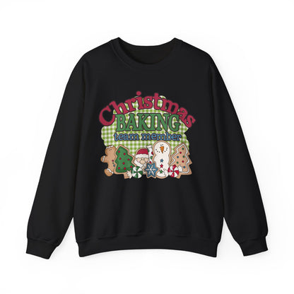 Christmas Baking Team Sweatshirt, Christmas Baking Crew Matching Sweater, Christmas Baking Women's Christmas Shirts, Christmas Cookie Crew Sweatshirt Printify S Black 