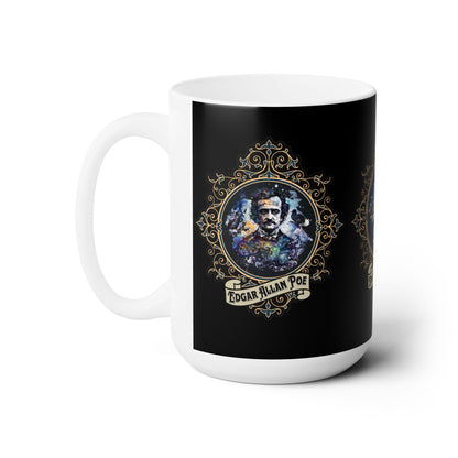 Edgar Allan Poe Retro Portrait Coffee Mug Mug Printify   