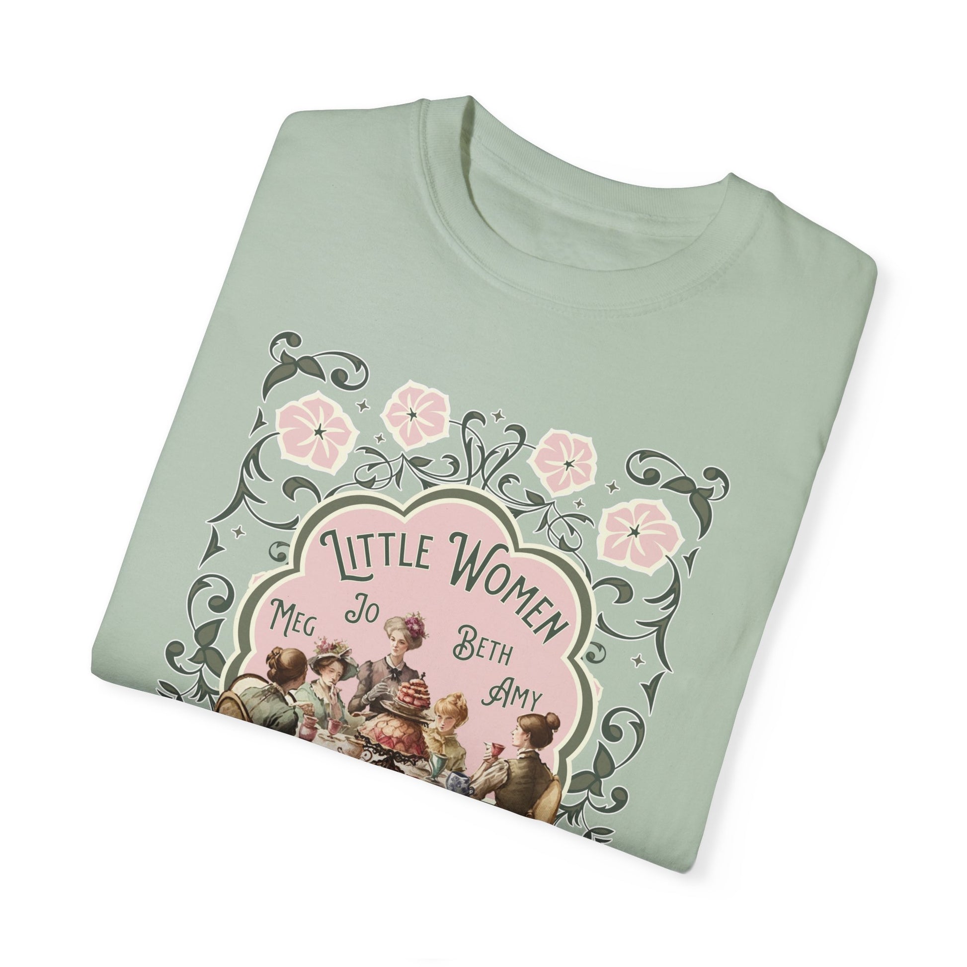 Little Women Comfort Colors T-Shirt, Louisa May Alcott Historical Romance, Bookish Literary Fan Art Tee Gift for Her Bookclub Crewneck Shirt T-Shirt Printify   