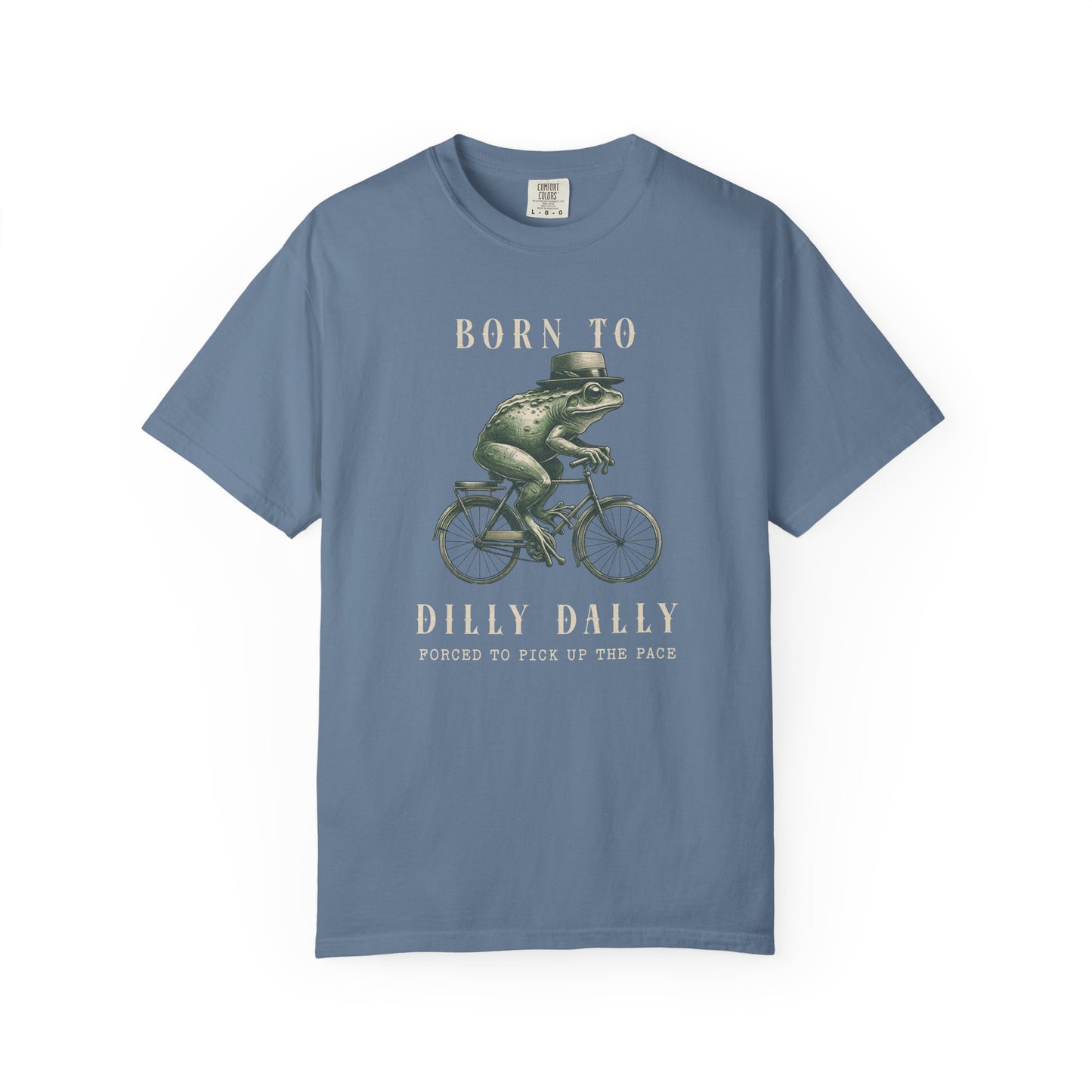 Dilly Dally Frog T-Shirt Retro Funny Froggy Meme Shirt Vintage Frog And Toad Aesthetic Frog Lover Gift For Her Birthday Viral Trendy Shirt T-Shirt Printify Blue Jean S