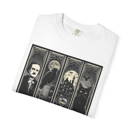 Edgar Allan Poe T-Shirt Gothic Graphic Tee The Raven Nevermore Quote Horror Literature Shirt Dark Academia Aesthetic Halloween Party Gift T-Shirt Printify