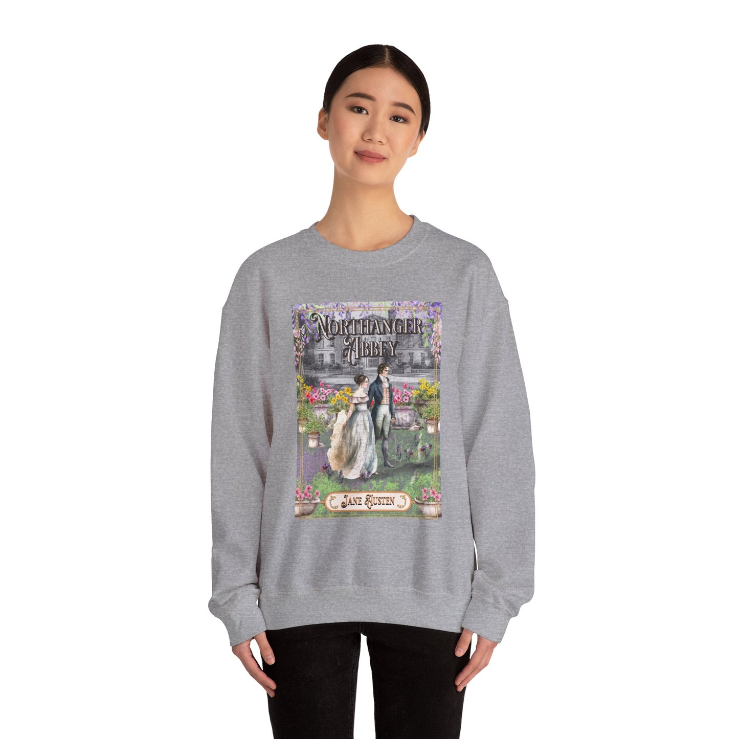 Jane Austen Sweatshirt, Northanger Abbey Historical Romance Sweater, Bookish Literary Jane Austen Fan Art Gift, Gift for Her, Bookclub Shirt Sweatshirt Printify   