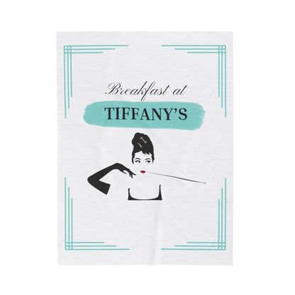 Breakfast at Tiffany's T & Co Throw Blanket, Soft Classic Audrey Hepburn, Book Lover Reading, Movie Watching Blanket, Truman Capote Fan Gift All Over Prints Printify 30" × 40"  