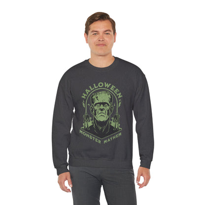 Vintage Halloween Frankenstein Monster Graphic Sweatshirt, Creepy Spooky Book Lover Gift, Horror Movie, Fall Festival Party Sweater. Sweatshirt Printify   